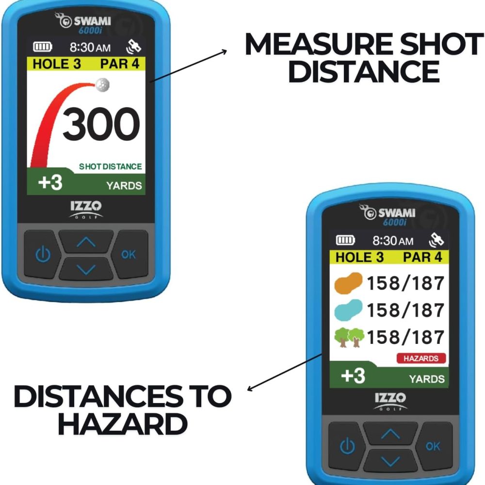 Izzo Swami 6000 Handheld Golf GPS Water-Resistant Color Display with 38,000 Course Maps & Scorekeeper - Image 4