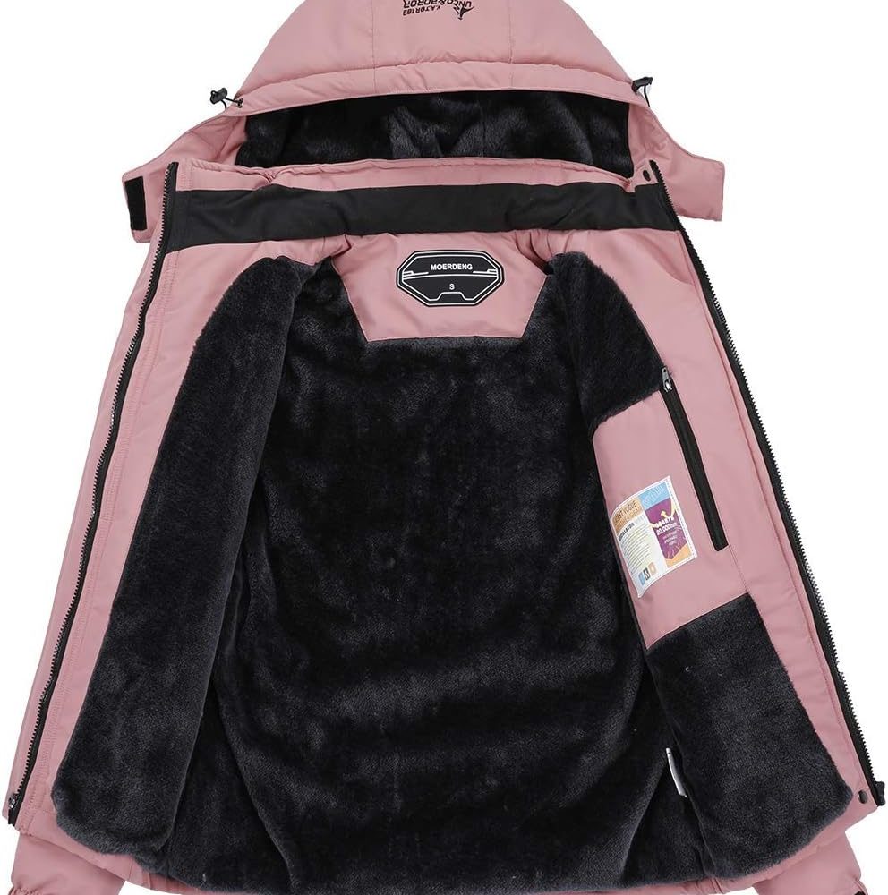 Women's Waterproof Ski Jacket Warm Winter Snow Coat Mountain Windbreaker Hooded Raincoat Jacket - Image 3