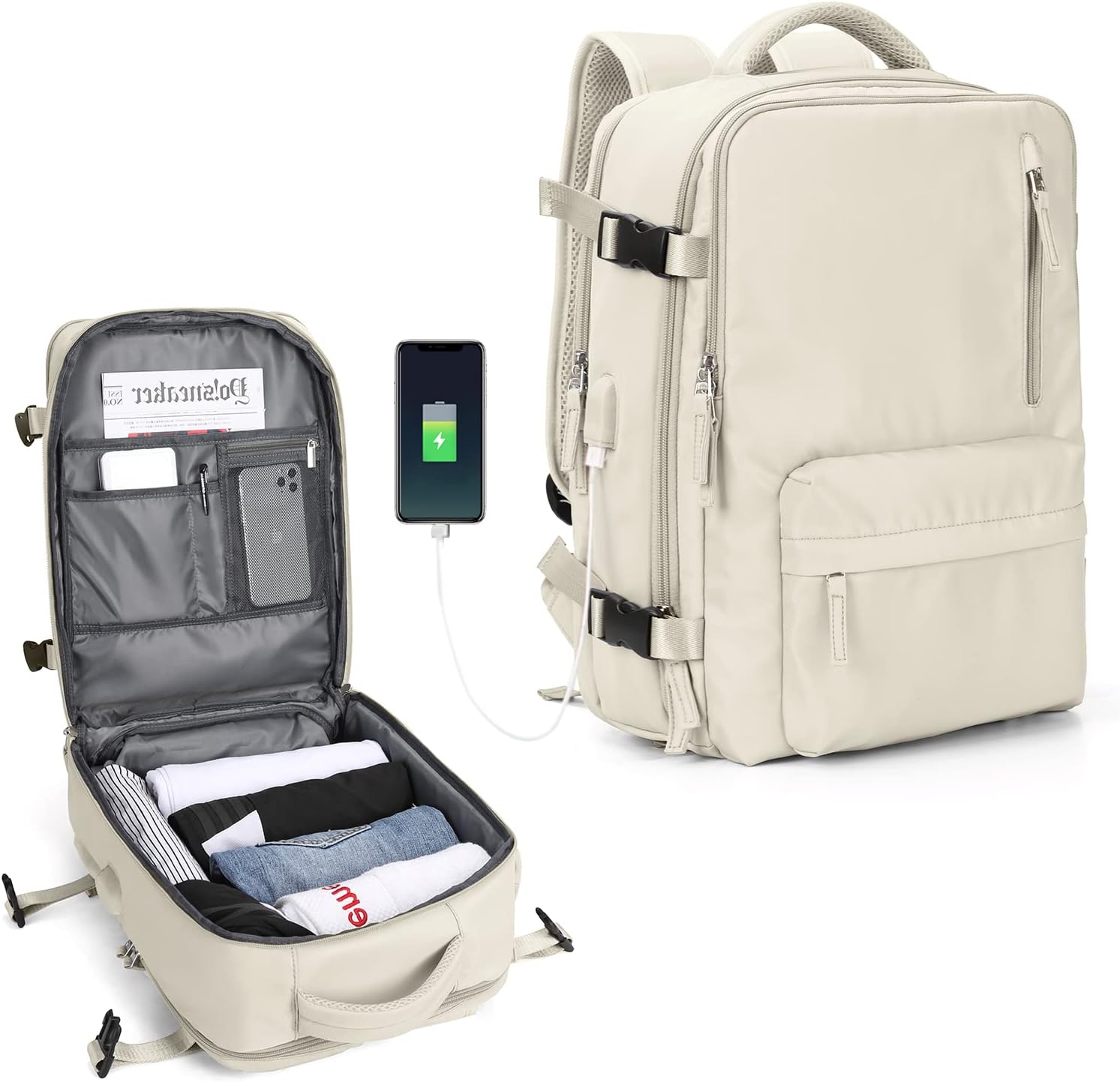 Large Travel Backpack Carry on Flight Approved Laptop Work Business Backpack for Women Men Mochila de Viaje - Image 3