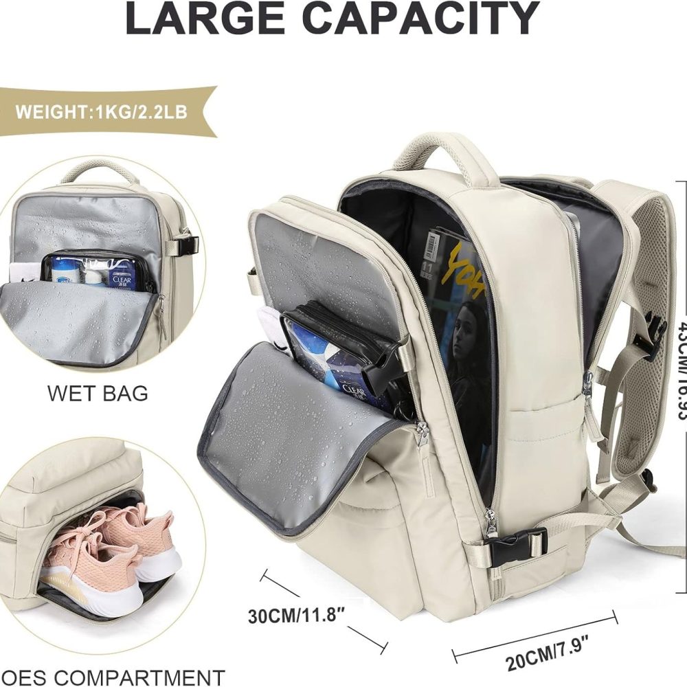 Large Travel Backpack Carry on Flight Approved Laptop Work Business Backpack for Women Men Mochila de Viaje - Image 4